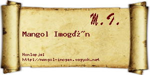 Mangol Imogén névjegykártya